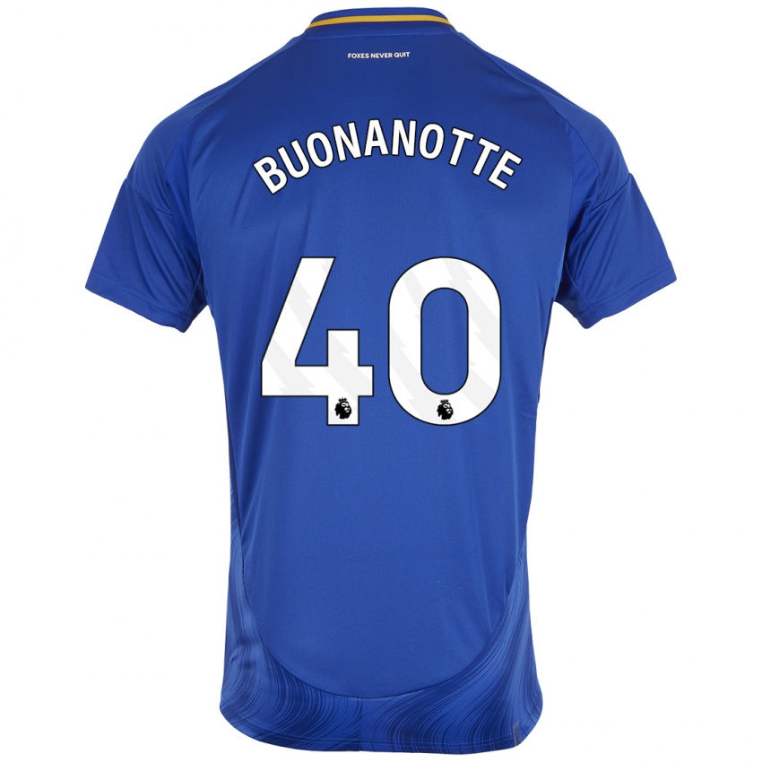 Kinderen Facundo Buonanotte #40 Blauw Wit Thuisshirt Thuistenue 2024/25 T-Shirt