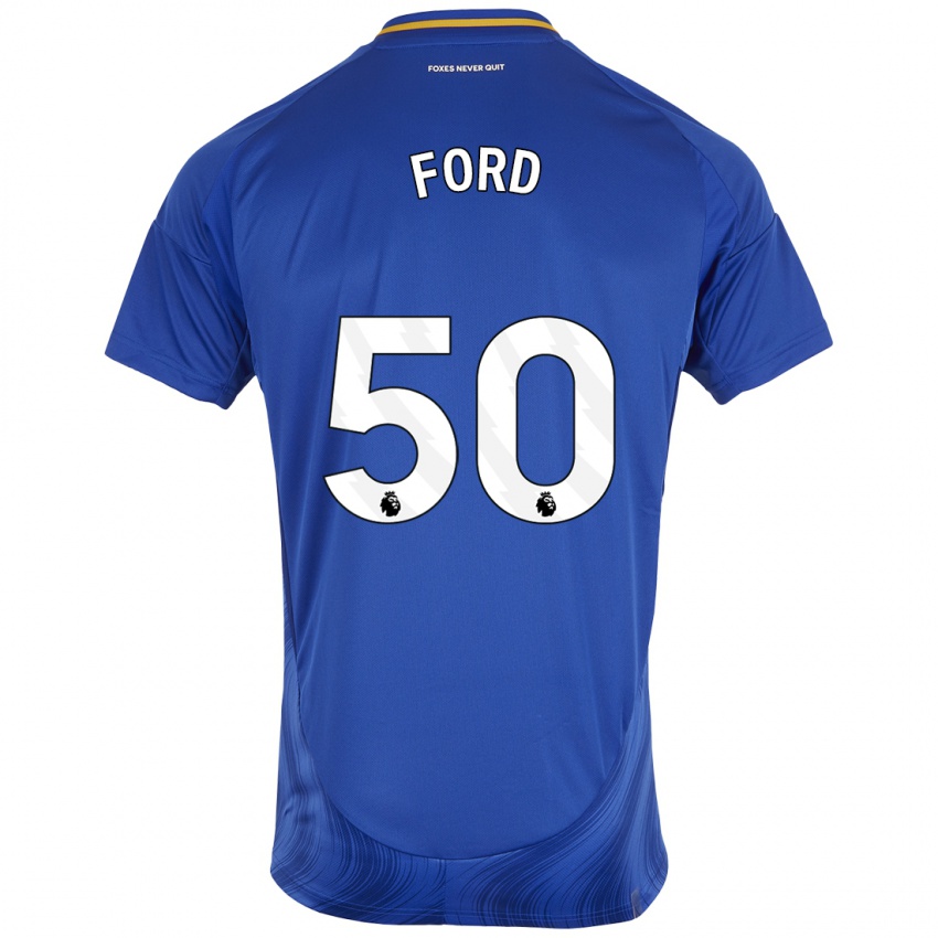 Kinderen Harvey Godsmark-Ford #50 Blauw Wit Thuisshirt Thuistenue 2024/25 T-Shirt