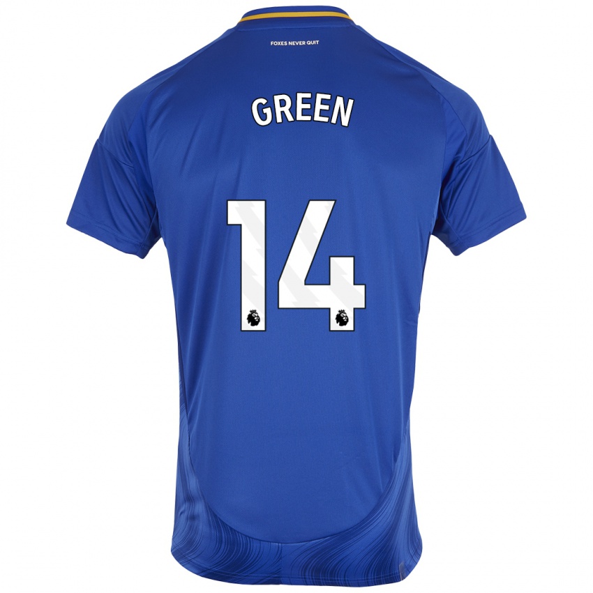 Kinderen Josie Green #14 Blauw Wit Thuisshirt Thuistenue 2024/25 T-Shirt