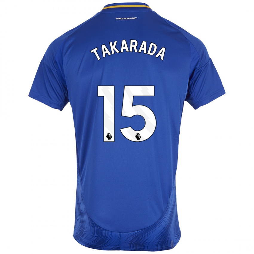 Kinderen Saori Takarada #15 Blauw Wit Thuisshirt Thuistenue 2024/25 T-Shirt