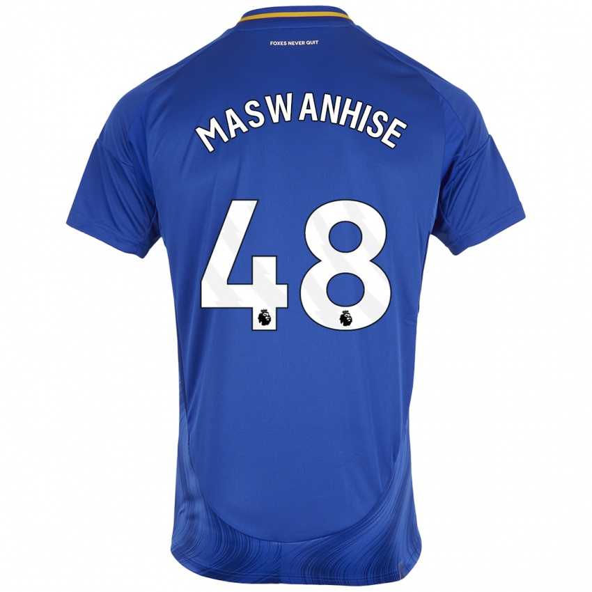 Kinderen Tawanda Maswanhise #48 Blauw Wit Thuisshirt Thuistenue 2024/25 T-Shirt