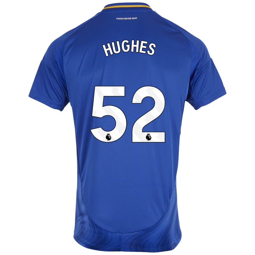 Kinderen Iestyn Hughes #52 Blauw Wit Thuisshirt Thuistenue 2024/25 T-Shirt