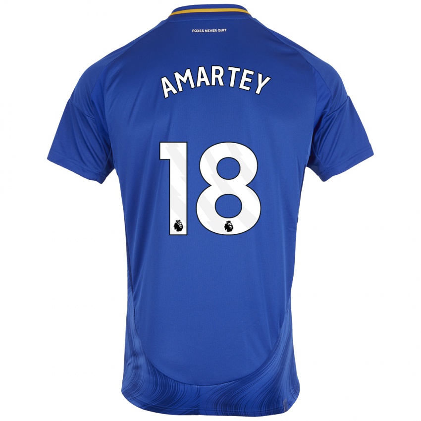 Kinderen Daniel Amartey #18 Blauw Wit Thuisshirt Thuistenue 2024/25 T-Shirt