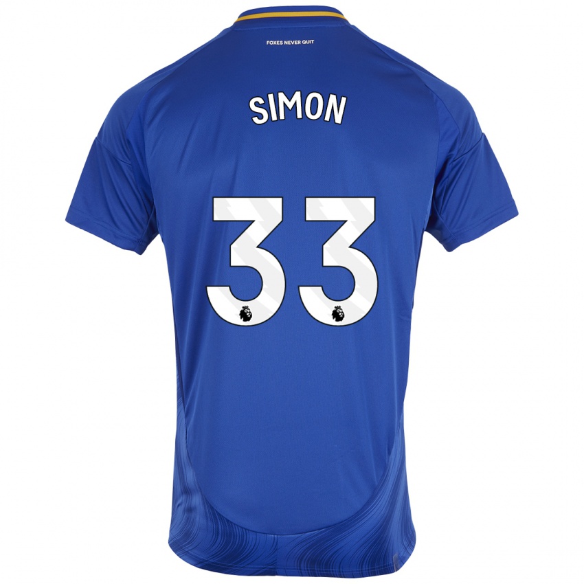 Kinderen Erin Simon #33 Blauw Wit Thuisshirt Thuistenue 2024/25 T-Shirt