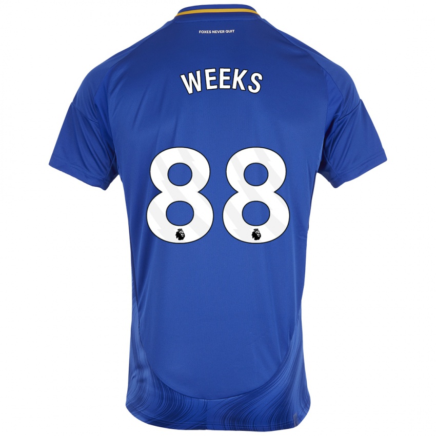 Kinderen Tyler Weeks #88 Blauw Wit Thuisshirt Thuistenue 2024/25 T-Shirt