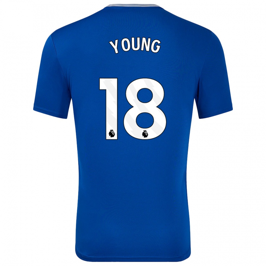 Kinderen Ashley Young #18 Blauw Met Thuisshirt Thuistenue 2024/25 T-Shirt