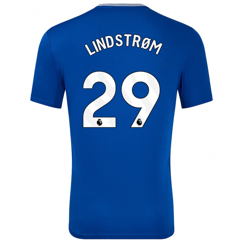 Kinderen Jesper Lindstrøm #29 Blauw Met Thuisshirt Thuistenue 2024/25 T-Shirt