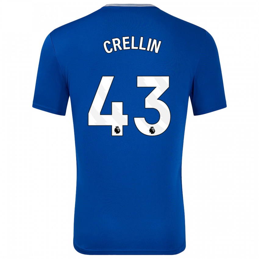 Kinderen Billy Crellin #43 Blauw Met Thuisshirt Thuistenue 2024/25 T-Shirt