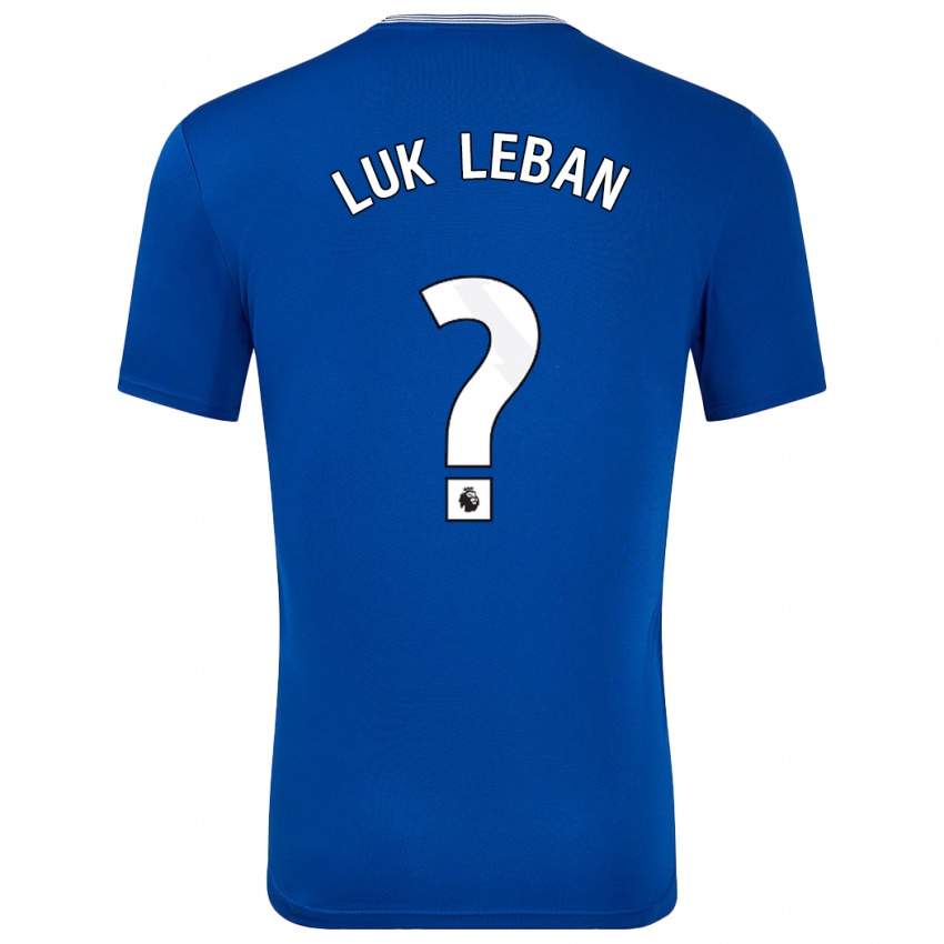 Kinderen Zan Luk Leban #0 Blauw Met Thuisshirt Thuistenue 2024/25 T-Shirt