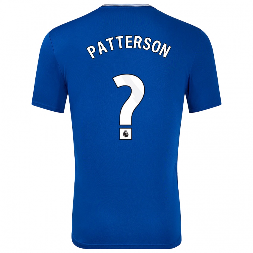 Kinderen Jack Patterson #0 Blauw Met Thuisshirt Thuistenue 2024/25 T-Shirt