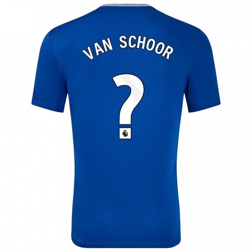 Kinderen Joshua Van Schoor #0 Blauw Met Thuisshirt Thuistenue 2024/25 T-Shirt