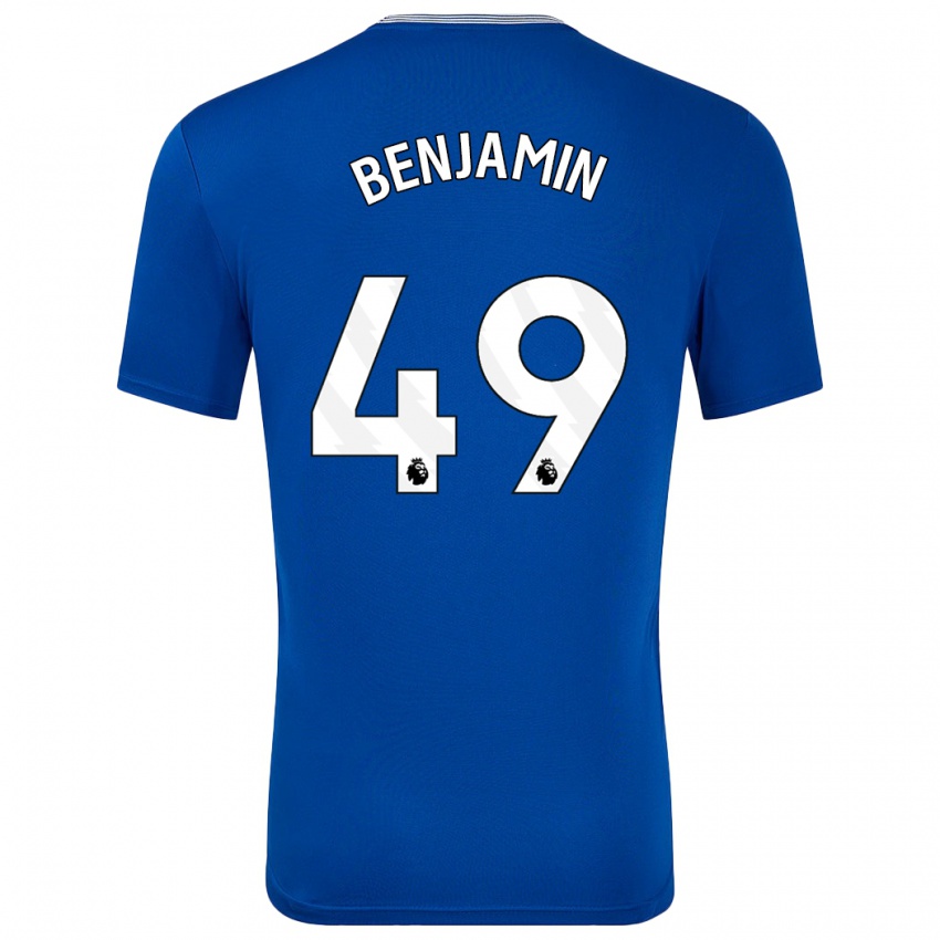 Kinderen Omari Benjamin #49 Blauw Met Thuisshirt Thuistenue 2024/25 T-Shirt