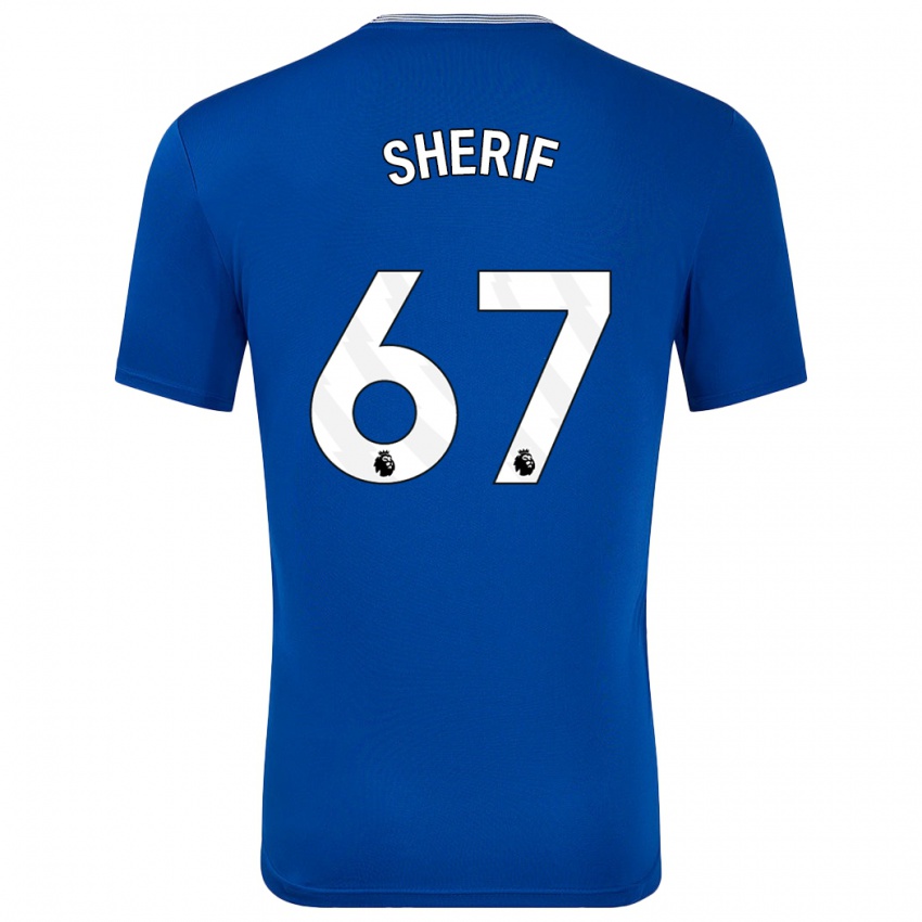 Kinderen Martin Sherif #67 Blauw Met Thuisshirt Thuistenue 2024/25 T-Shirt