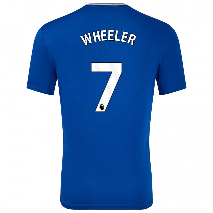 Kinderen Clare Wheeler #7 Blauw Met Thuisshirt Thuistenue 2024/25 T-Shirt