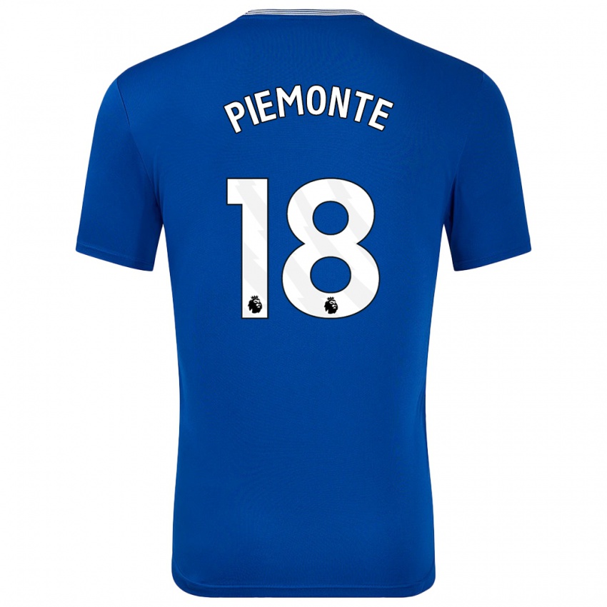 Kinderen Martina Piemonte #18 Blauw Met Thuisshirt Thuistenue 2024/25 T-Shirt