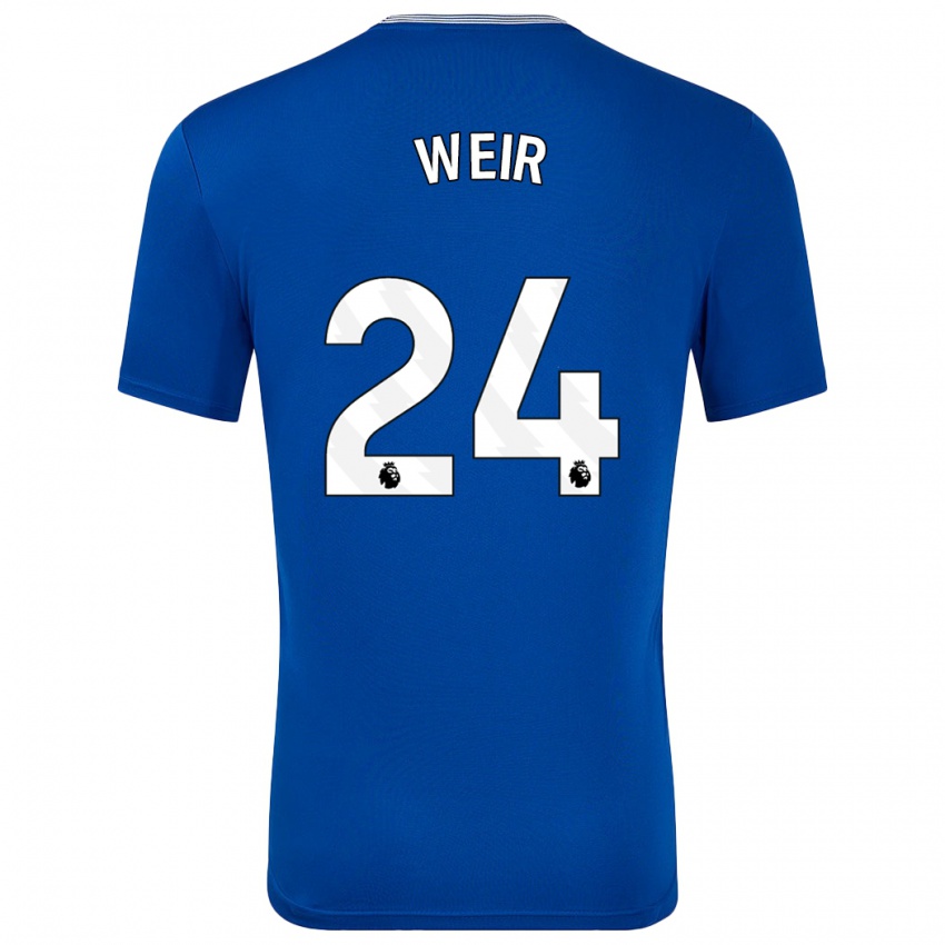 Kinderen Kenzie Weir #24 Blauw Met Thuisshirt Thuistenue 2024/25 T-Shirt