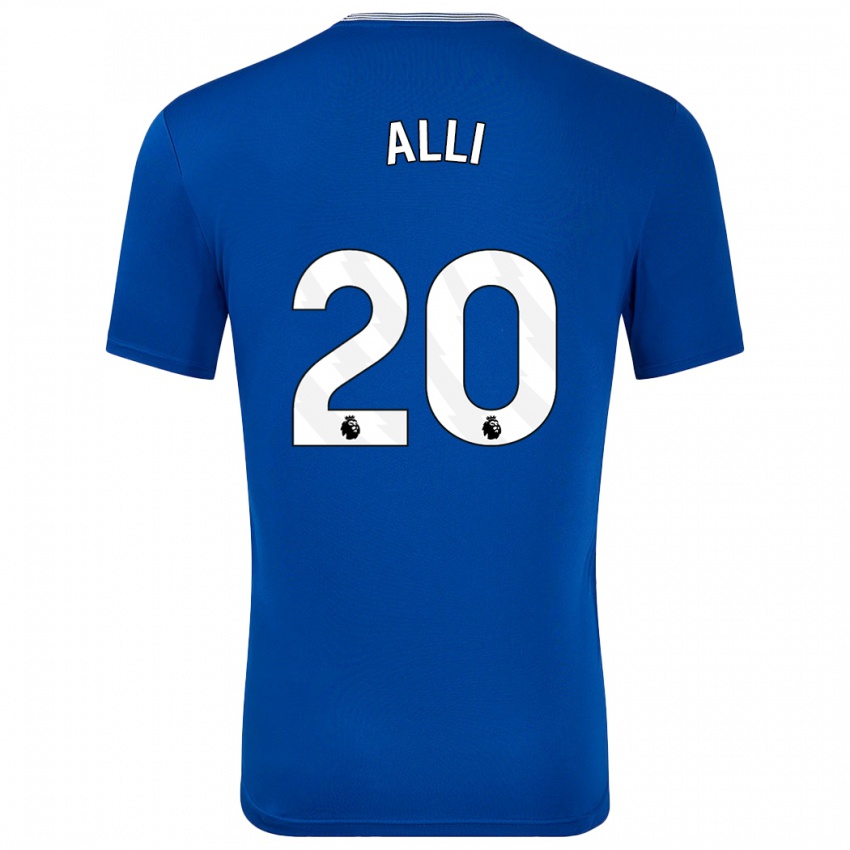 Kinderen Dele Alli #20 Blauw Met Thuisshirt Thuistenue 2024/25 T-Shirt