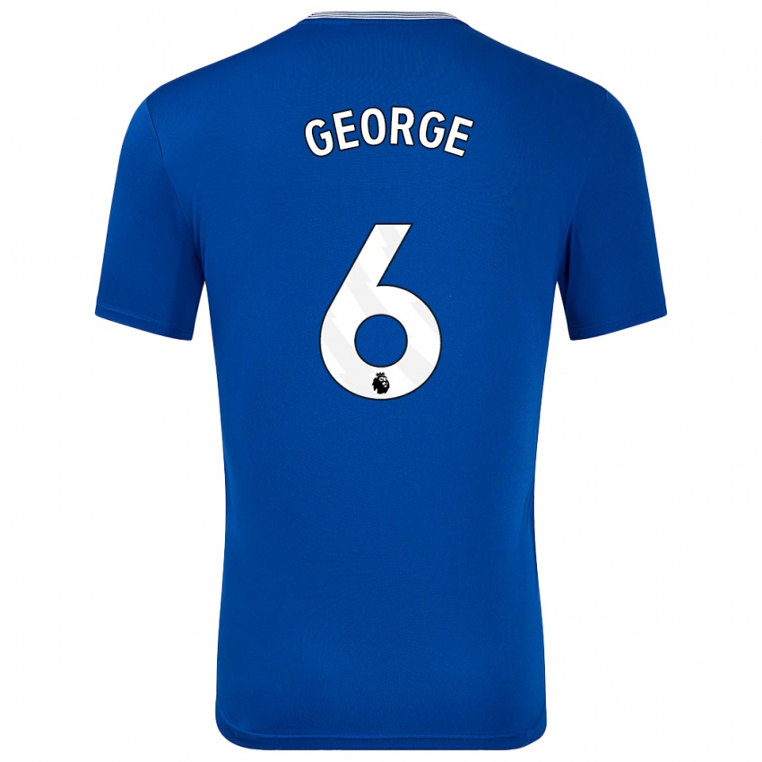 Kinderen Gabrielle George #6 Blauw Met Thuisshirt Thuistenue 2024/25 T-Shirt