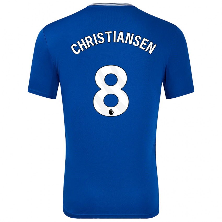 Kinderen Izzy Christiansen #8 Blauw Met Thuisshirt Thuistenue 2024/25 T-Shirt