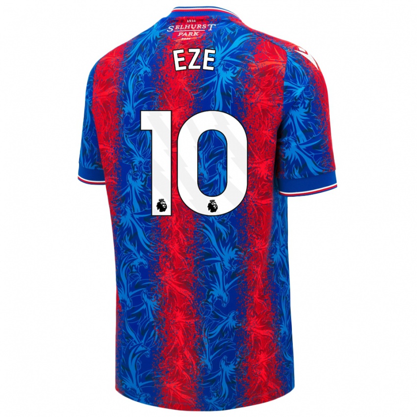 Kinderen Eberechi Eze #10 Rood Blauwe Strepen Thuisshirt Thuistenue 2024/25 T-Shirt