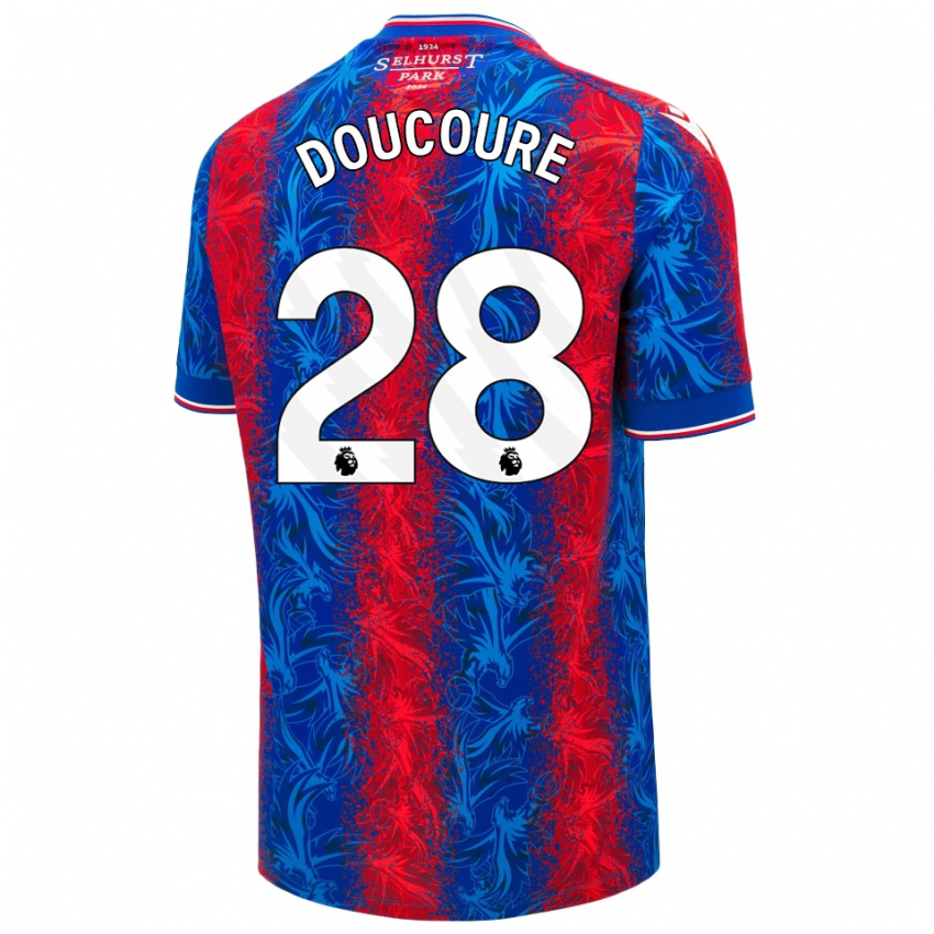 Kinderen Cheick Doucouré #28 Rood Blauwe Strepen Thuisshirt Thuistenue 2024/25 T-Shirt