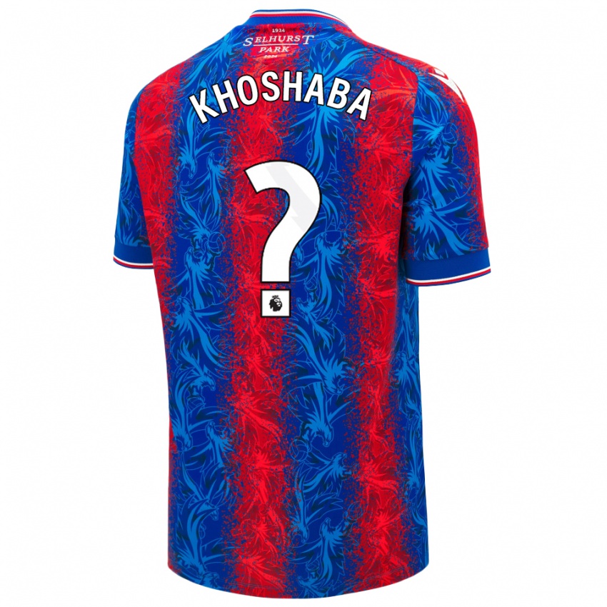 Kinderen Joseph Khoshaba #0 Rood Blauwe Strepen Thuisshirt Thuistenue 2024/25 T-Shirt