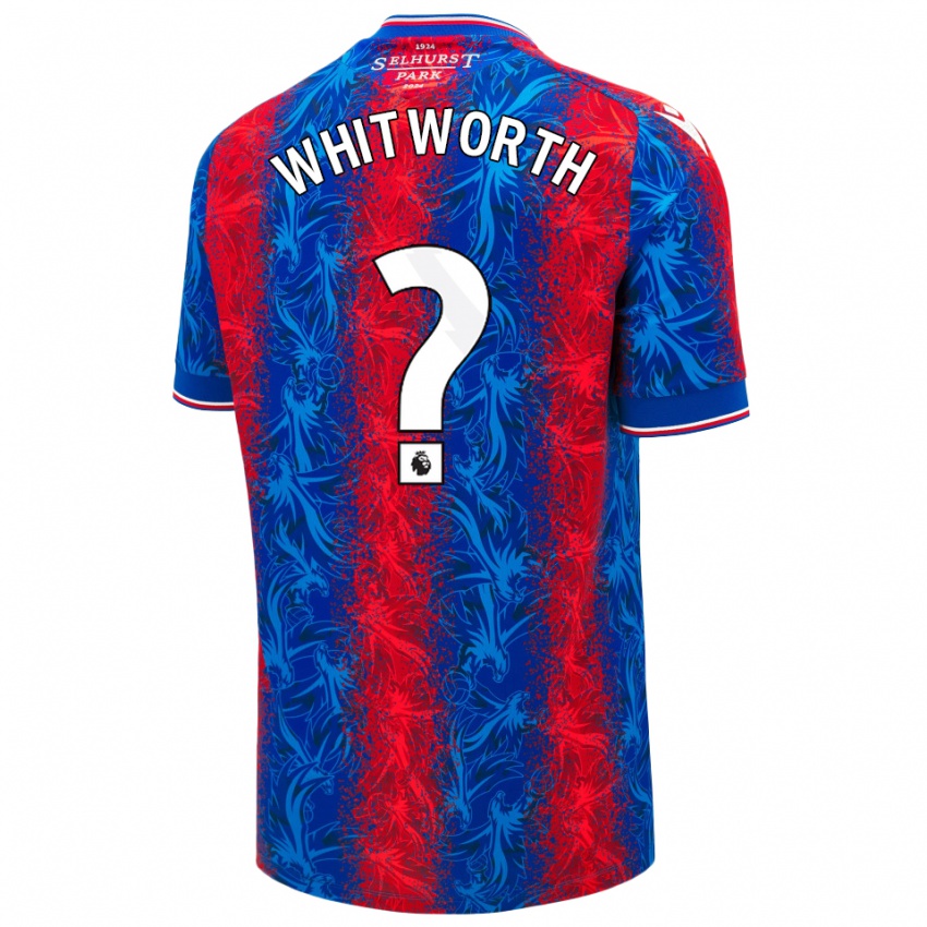 Kinderen Harry Whitworth #0 Rood Blauwe Strepen Thuisshirt Thuistenue 2024/25 T-Shirt