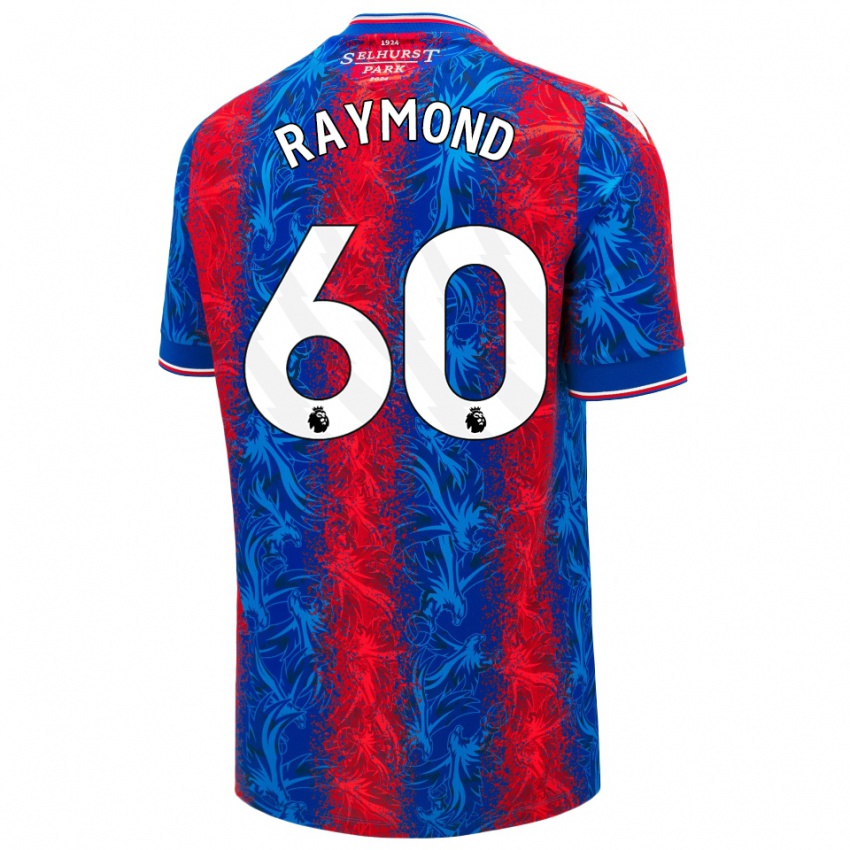 Kinderen Jadan Raymond #60 Rood Blauwe Strepen Thuisshirt Thuistenue 2024/25 T-Shirt