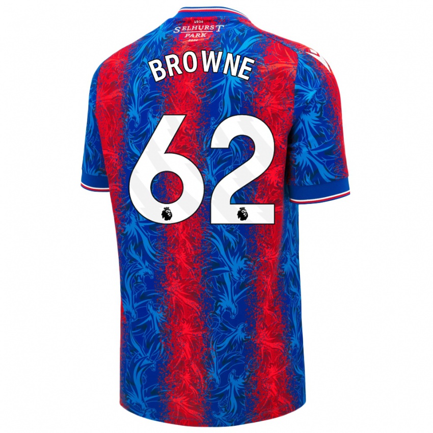 Kinderen Luke Browne #62 Rood Blauwe Strepen Thuisshirt Thuistenue 2024/25 T-Shirt