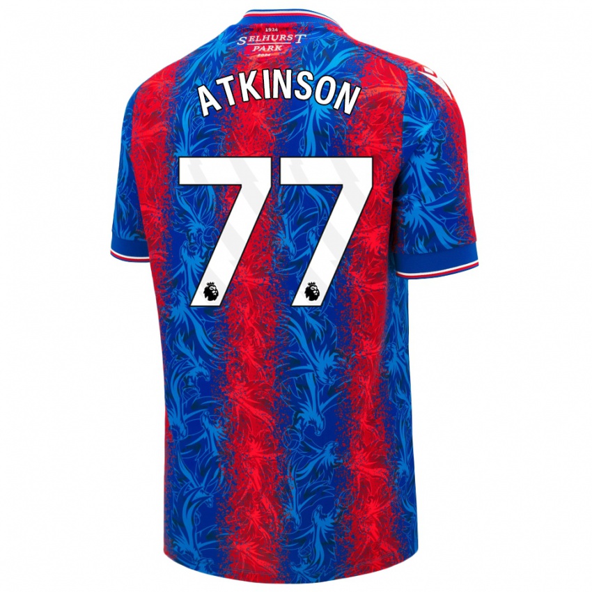 Kinderen Isibeal Atkinson #77 Rood Blauwe Strepen Thuisshirt Thuistenue 2024/25 T-Shirt