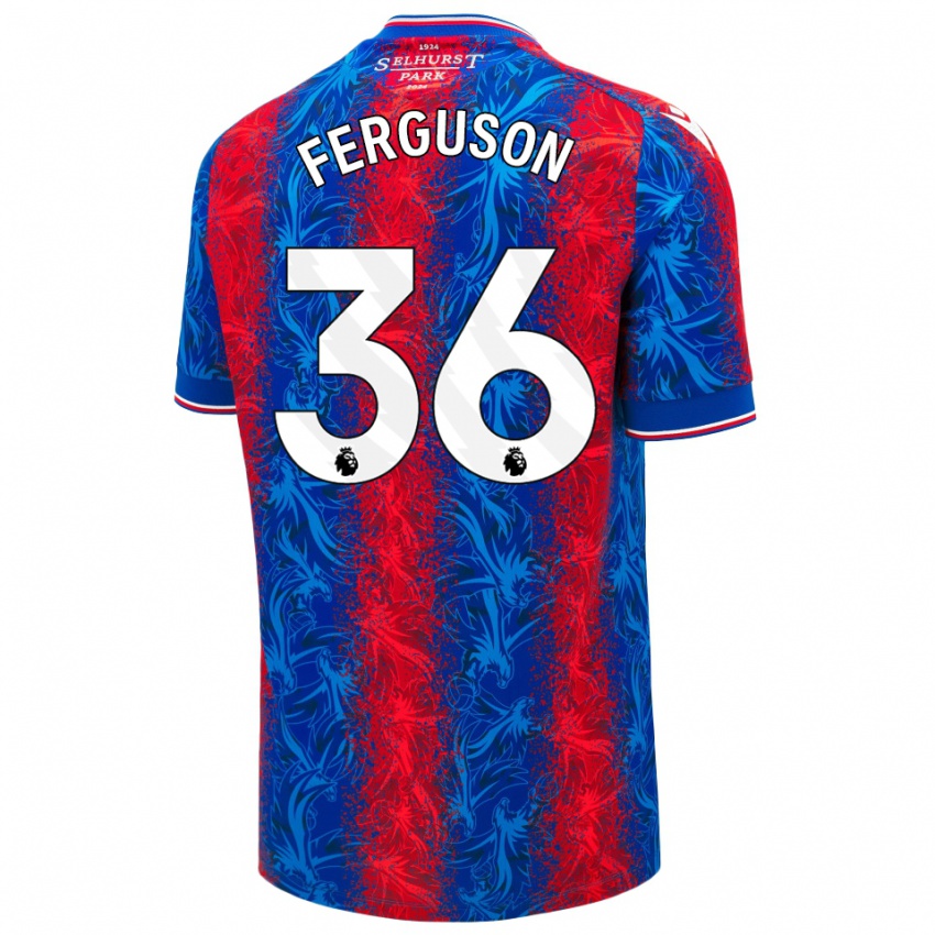 Kinderen Nathan Ferguson #36 Rood Blauwe Strepen Thuisshirt Thuistenue 2024/25 T-Shirt