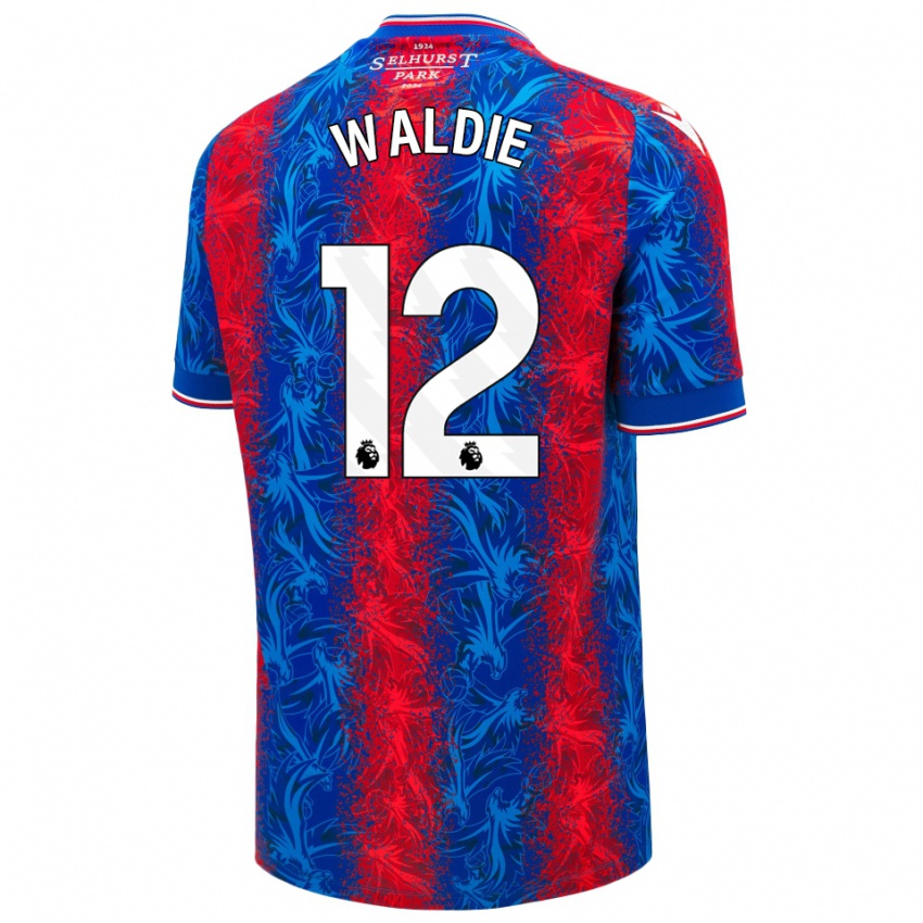 Kinderen Lizzie Waldie #12 Rood Blauwe Strepen Thuisshirt Thuistenue 2024/25 T-Shirt