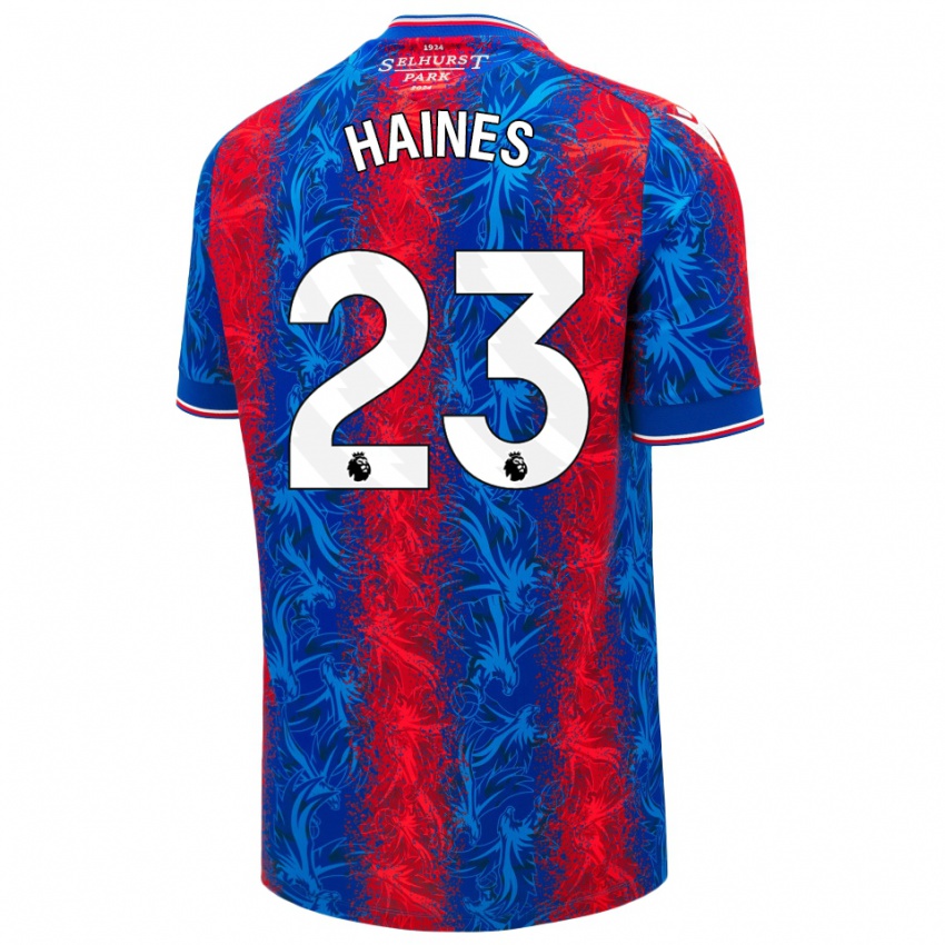 Kinderen Coral-Jade Haines #23 Rood Blauwe Strepen Thuisshirt Thuistenue 2024/25 T-Shirt