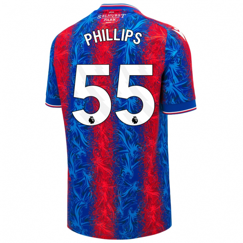 Kinderen Killian Phillips #55 Rood Blauwe Strepen Thuisshirt Thuistenue 2024/25 T-Shirt