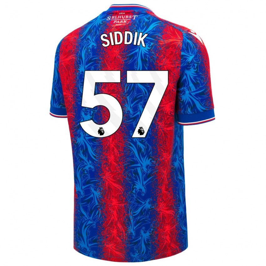 Kinderen Cardo Siddik #57 Rood Blauwe Strepen Thuisshirt Thuistenue 2024/25 T-Shirt