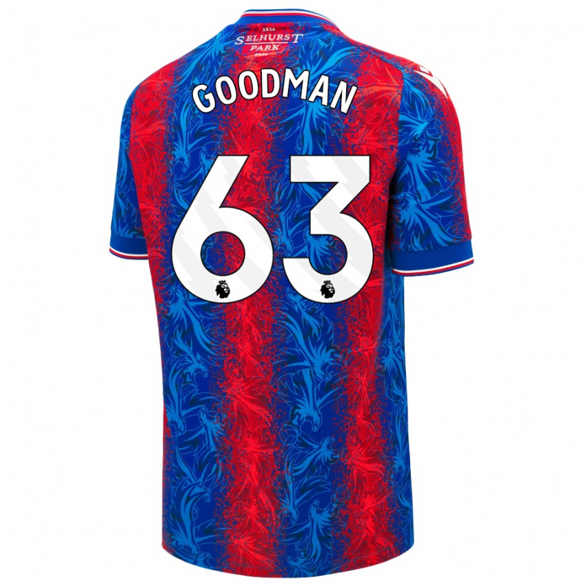 Kinderen Owen Goodman #63 Rood Blauwe Strepen Thuisshirt Thuistenue 2024/25 T-Shirt