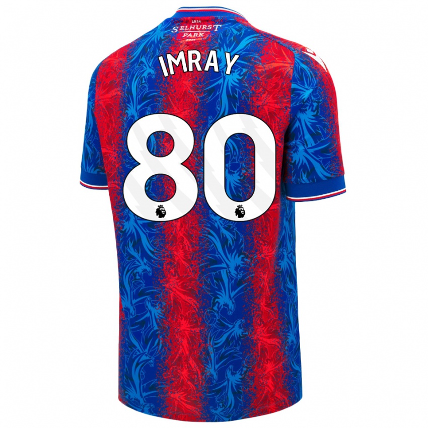 Kinderen Danny Imray #80 Rood Blauwe Strepen Thuisshirt Thuistenue 2024/25 T-Shirt