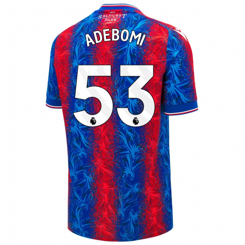 Kinderen Ademola Ola Adebomi #53 Rood Blauwe Strepen Thuisshirt Thuistenue 2024/25 T-Shirt