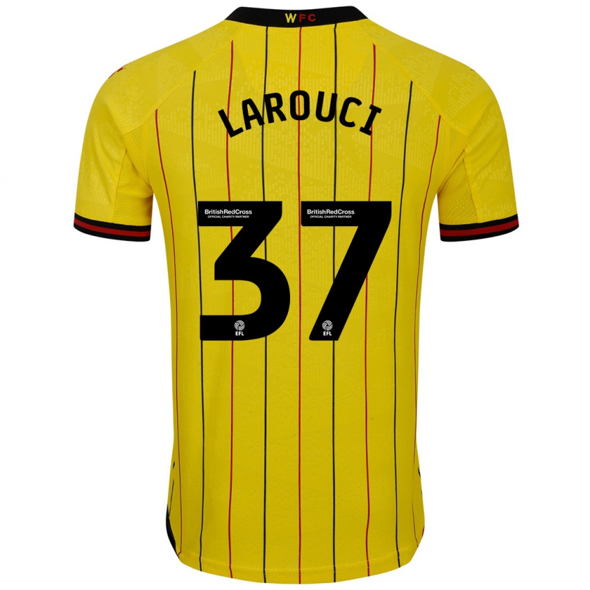 Kinderen Yasser Larouci #37 Geel Zwart Thuisshirt Thuistenue 2024/25 T-Shirt