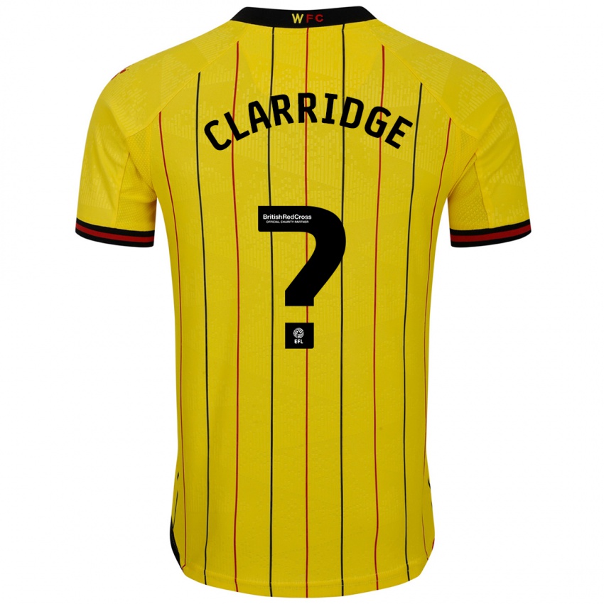 Kinderen James Clarridge #0 Geel Zwart Thuisshirt Thuistenue 2024/25 T-Shirt