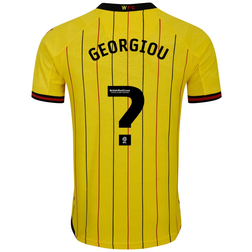 Kinderen Thomas Georgiou #0 Geel Zwart Thuisshirt Thuistenue 2024/25 T-Shirt