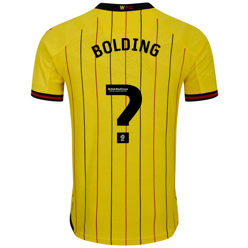 Kinderen Charlie Bolding #0 Geel Zwart Thuisshirt Thuistenue 2024/25 T-Shirt