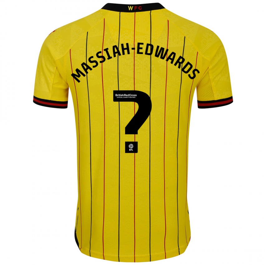 Kinderen Zavier Massiah-Edwards #0 Geel Zwart Thuisshirt Thuistenue 2024/25 T-Shirt