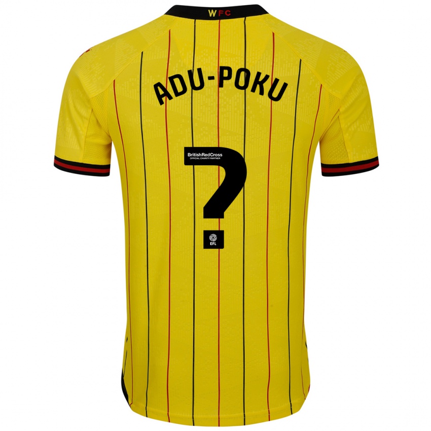 Kinderen Michael Adu-Poku #0 Geel Zwart Thuisshirt Thuistenue 2024/25 T-Shirt