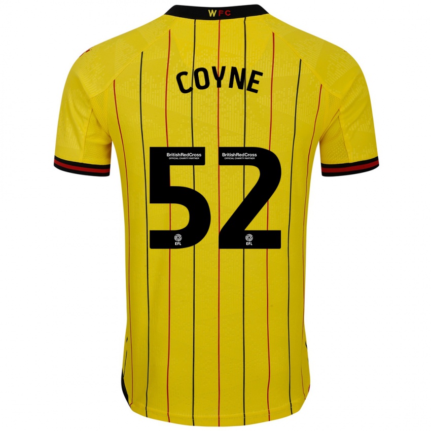 Kinderen Aidan Coyne #52 Geel Zwart Thuisshirt Thuistenue 2024/25 T-Shirt