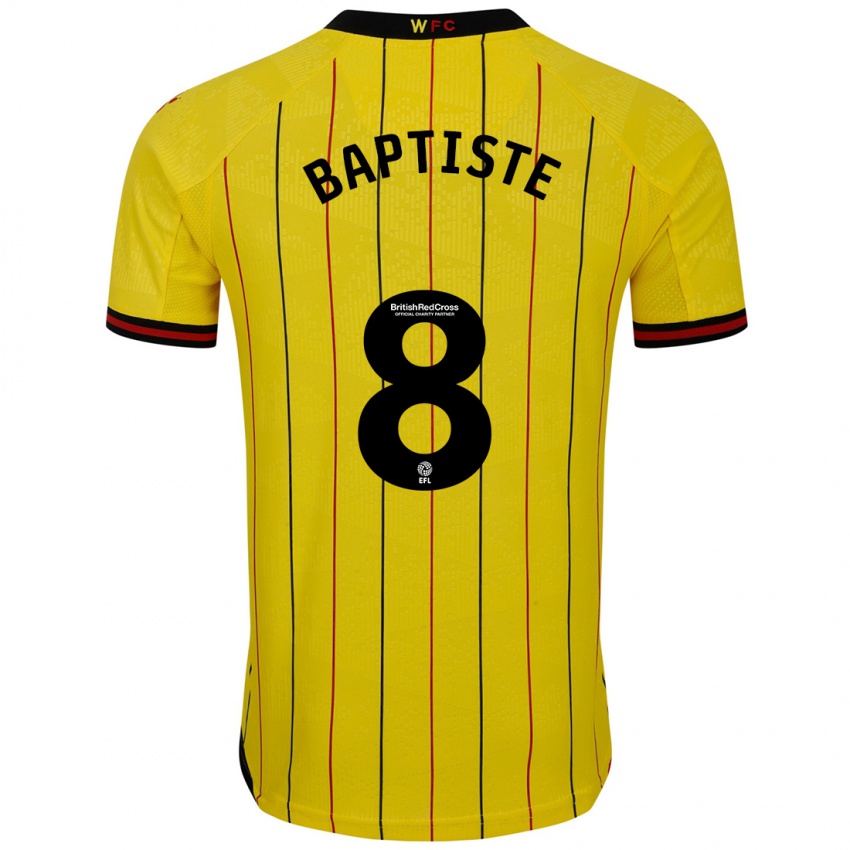 Kinderen Bianca Baptiste #8 Geel Zwart Thuisshirt Thuistenue 2024/25 T-Shirt