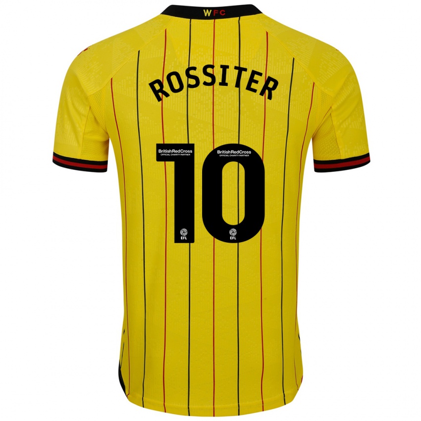 Kinderen Annie Rossiter #10 Geel Zwart Thuisshirt Thuistenue 2024/25 T-Shirt