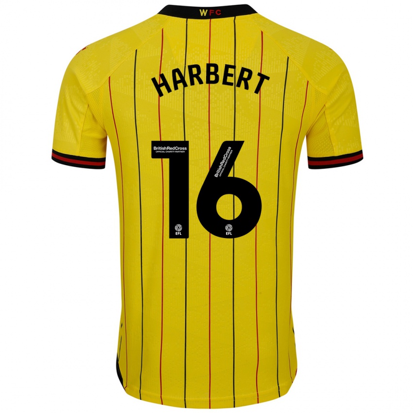 Kinderen Laila Harbert #16 Geel Zwart Thuisshirt Thuistenue 2024/25 T-Shirt