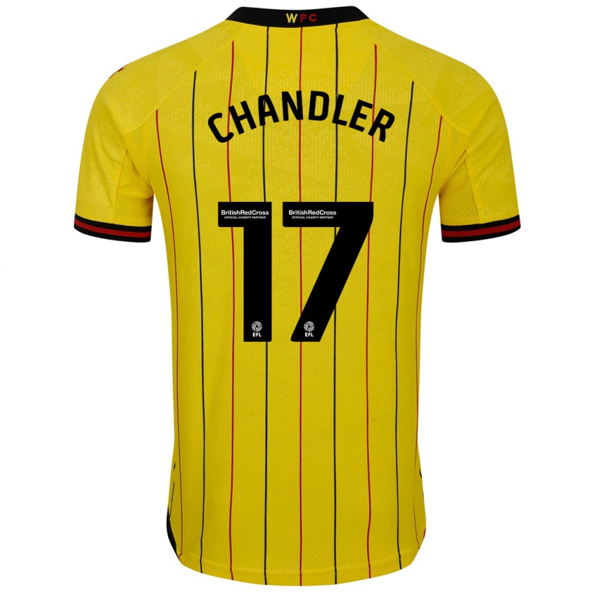 Kinderen Megan Chandler #17 Geel Zwart Thuisshirt Thuistenue 2024/25 T-Shirt