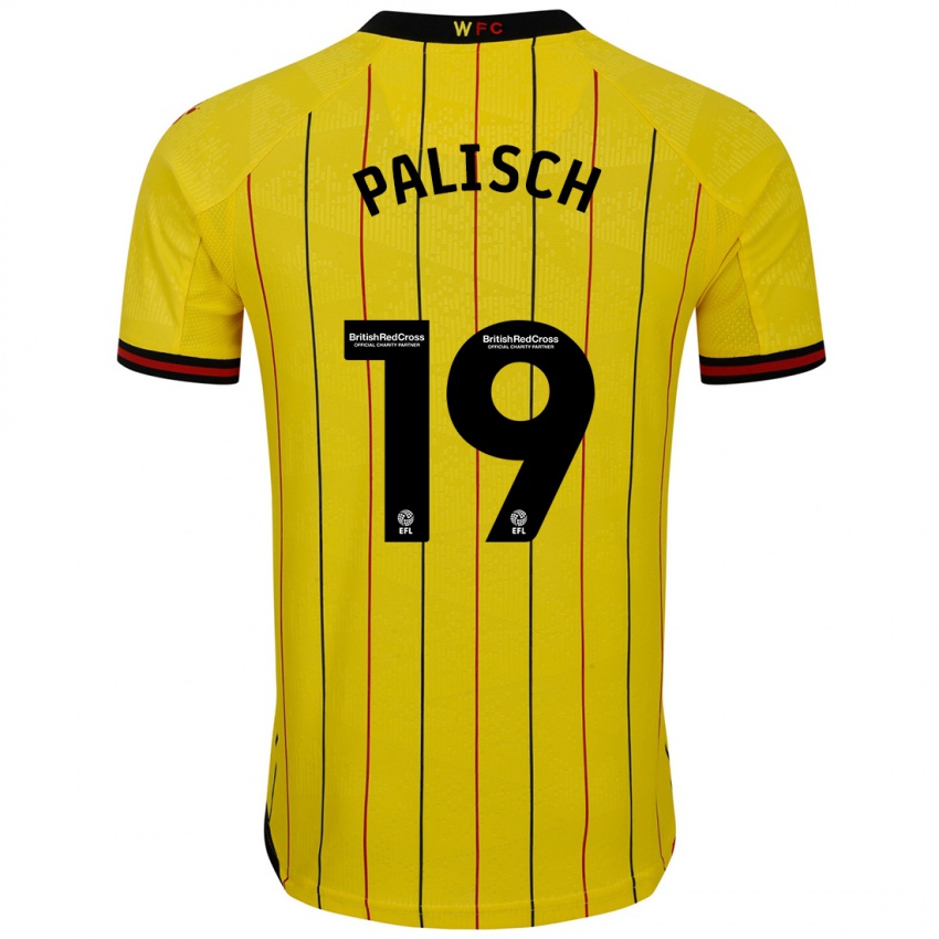 Kinderen Alli Palisch #19 Geel Zwart Thuisshirt Thuistenue 2024/25 T-Shirt